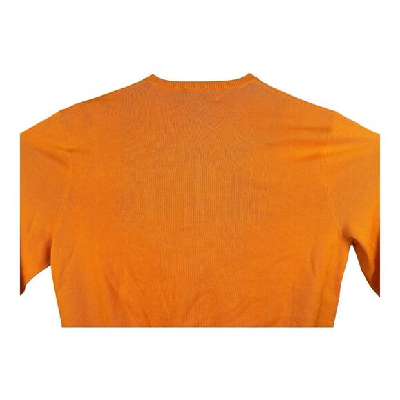 Polo Ralph Lauren Sweater Rugby Mens Large Orange Pullover V-Neck Sweatshirt - Picture 6 of 11